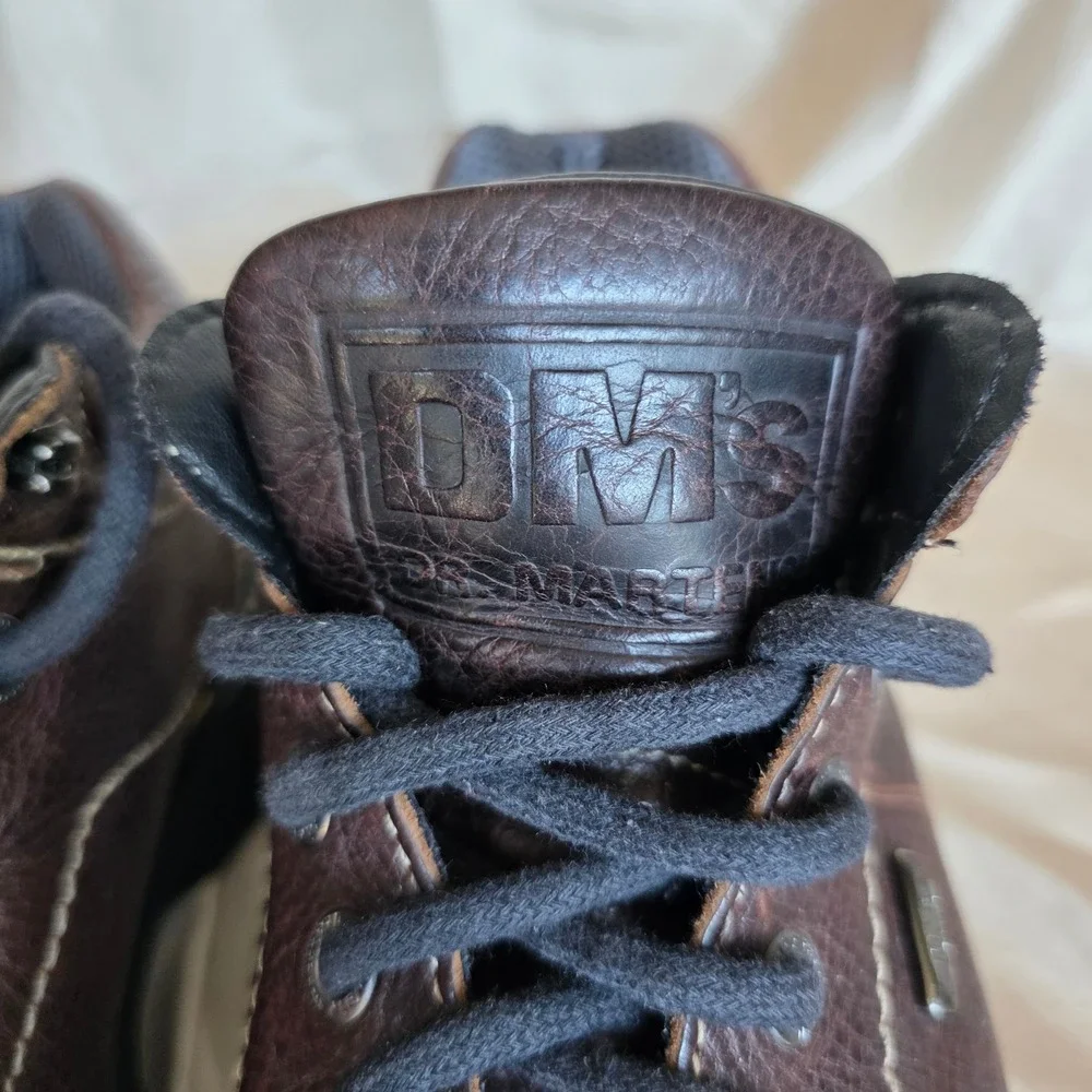 Dr. Martens 9373 Vintage Brown Leather LowAnkle Boots Mens Size 7 UK Chunky Sole